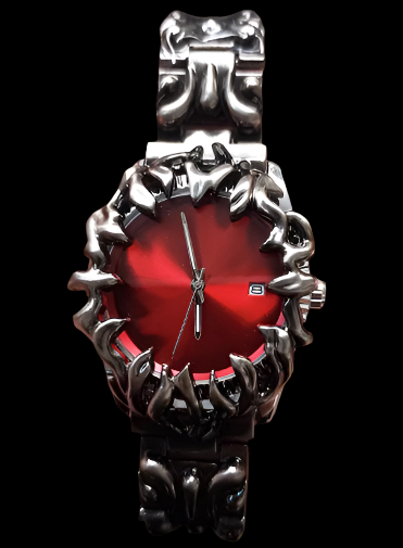 🩸 "HellRacer" Watch – Red Flame Face