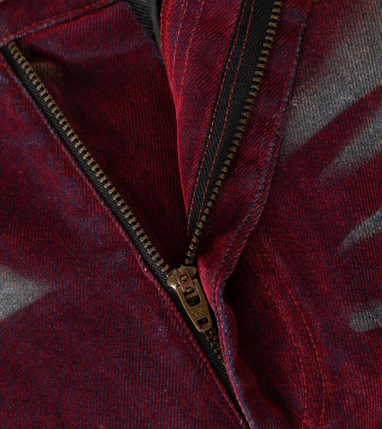 🔥 Crimson Smoke Denim