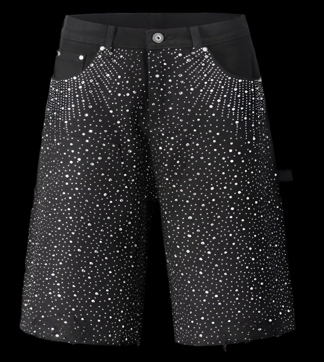Midnight Scatter Jorts – Noir Spark