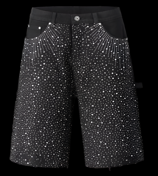 Midnight Scatter Jorts – Noir Spark