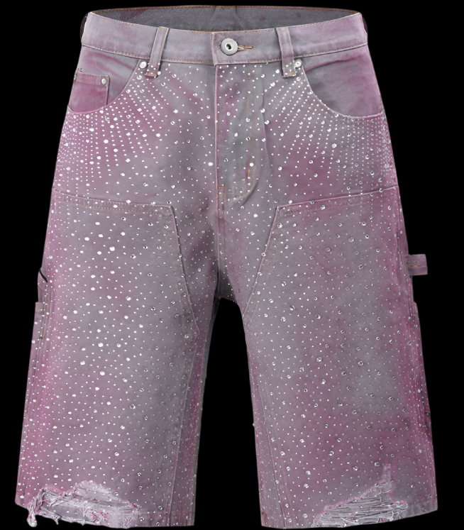 Midnight Scatter Jorts – Noir Spark