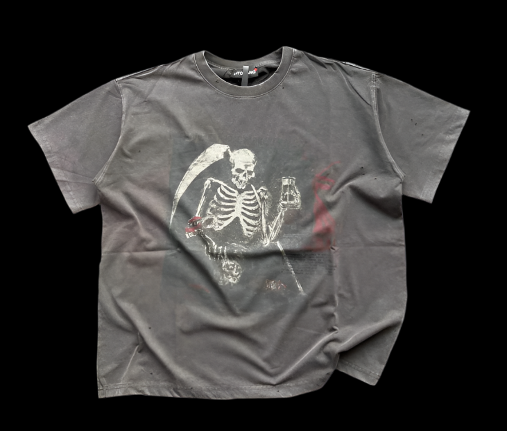 🕯️ “Last Call” Skeleton Fade Tee [Archive Piece]