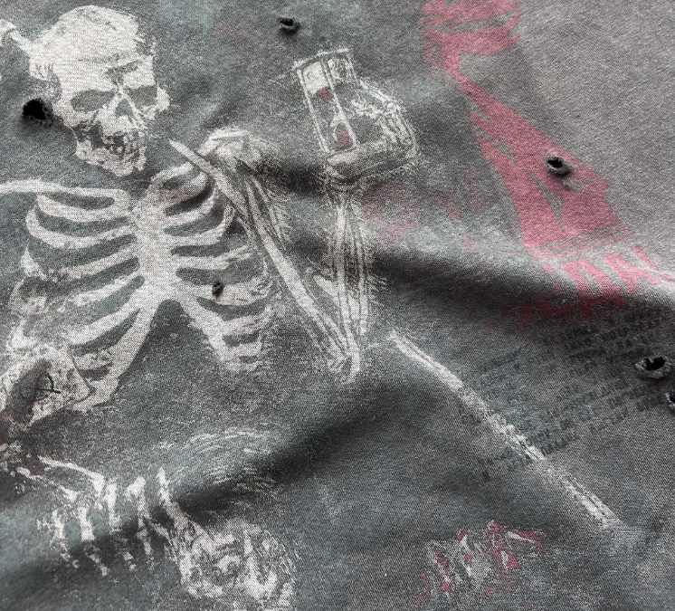 🕯️ “Last Call” Skeleton Fade Tee [Archive Piece]