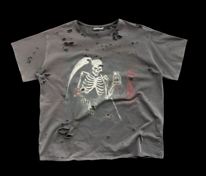 🕯️ “Last Call” Skeleton Fade Tee [Archive Piece]