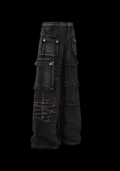 Barbed Concrete Wash Denim