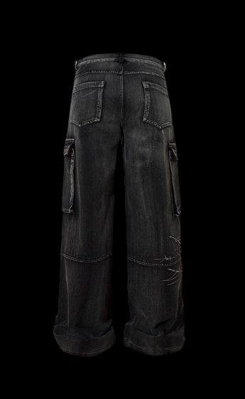 Barbed Concrete Wash Denim