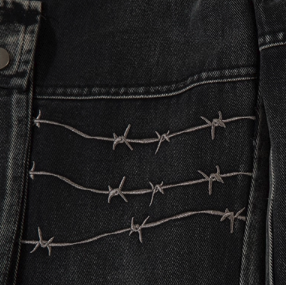 Barbed Concrete Wash Denim