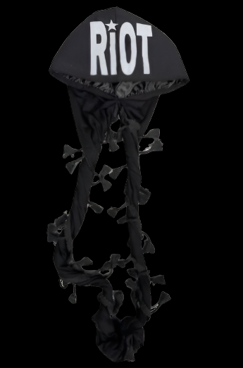 "RIOT" Distressed Drape Beanie