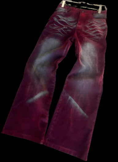 🔥 Crimson Smoke Denim